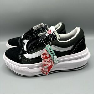 Vans Old Skool Overt Platform Skate Sneakers Women’s Size 6.5 Black White